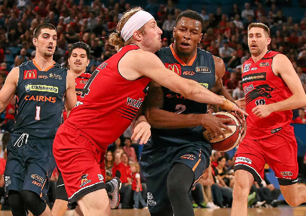 STAR MAN: Torrey Craig (right) is fouled by Jesse Wagstaff during the NBL round eight game between the Perth Wildcats and the Cairns Taipans last month. STAR MAN: Torrey Craig (right) is fouled by Jesse Wagstaff during the NBL round eight game between the Perth Wildcats and the Cairns Taipans last month.
